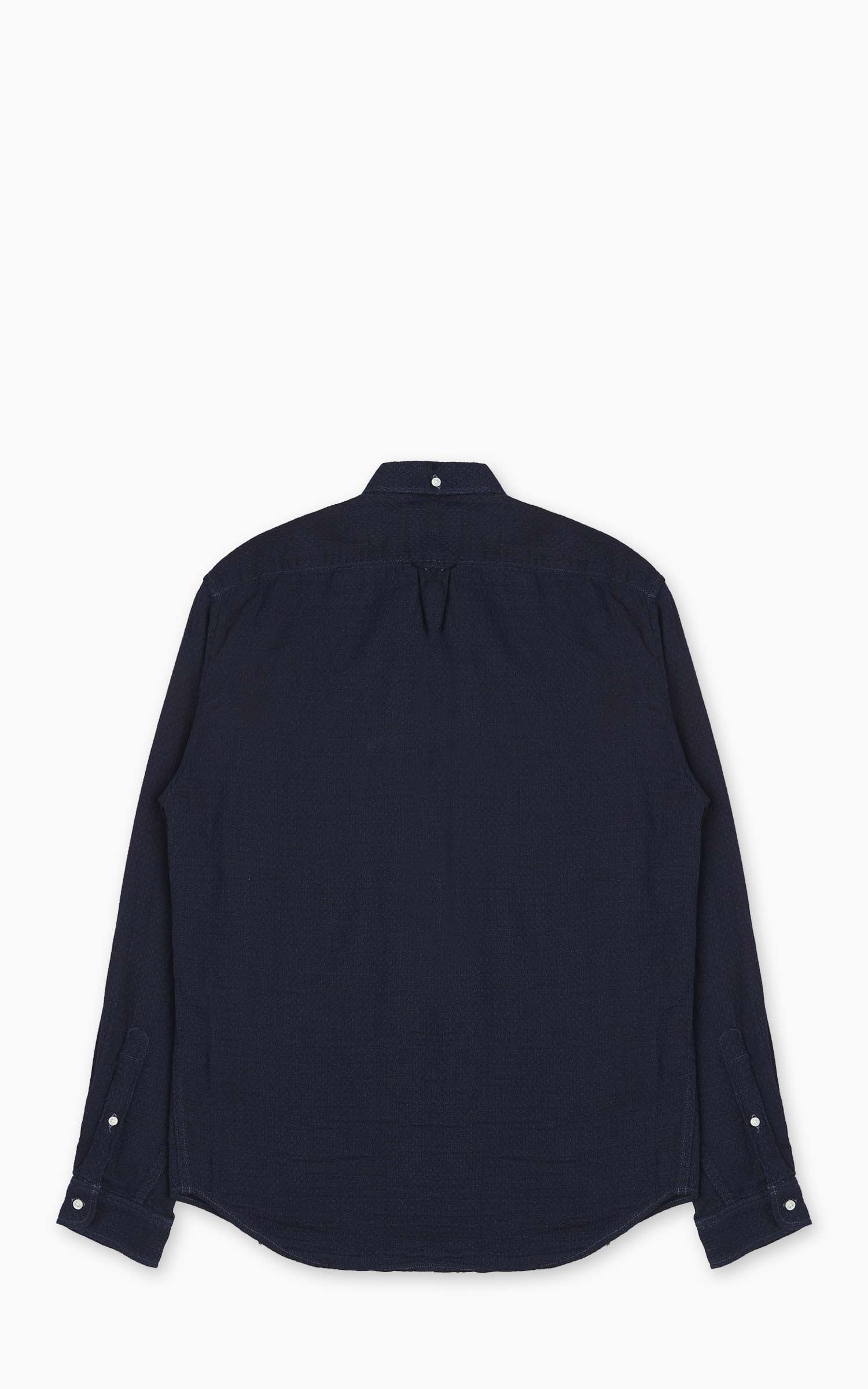 Graph Zero Standard Selvedge Button-Down Shirt Indigo - Image 6