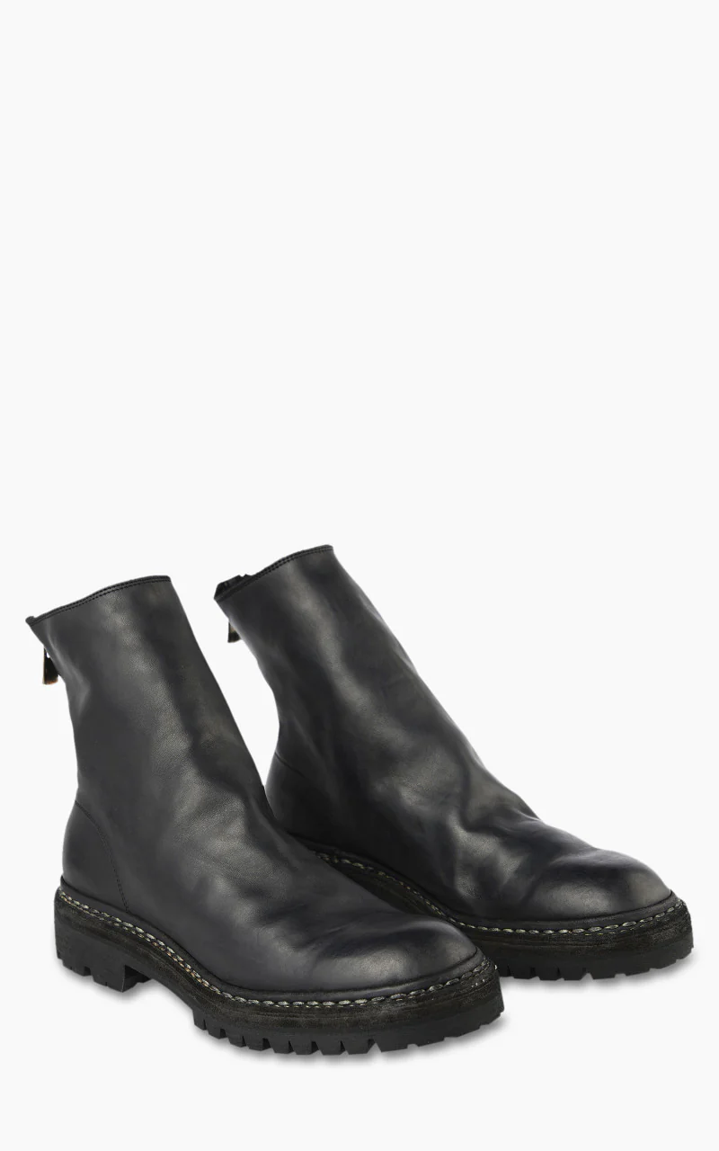 Guidi 796V_N Leather Back Zip Top-Ankle Boot Black - Image 2