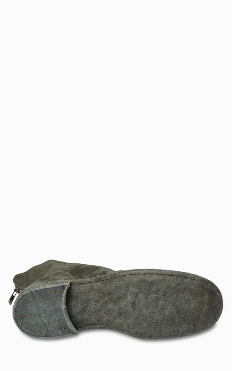 Guidi 986 Back Zip Boot Calf Reverse Military Green/Grey - Image 4