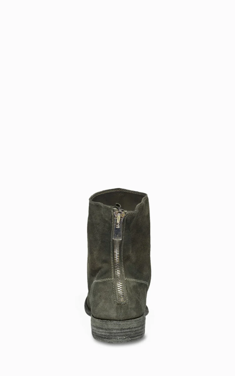 Guidi 986 Back Zip Boot Calf Reverse Military Green/Grey - Image 5