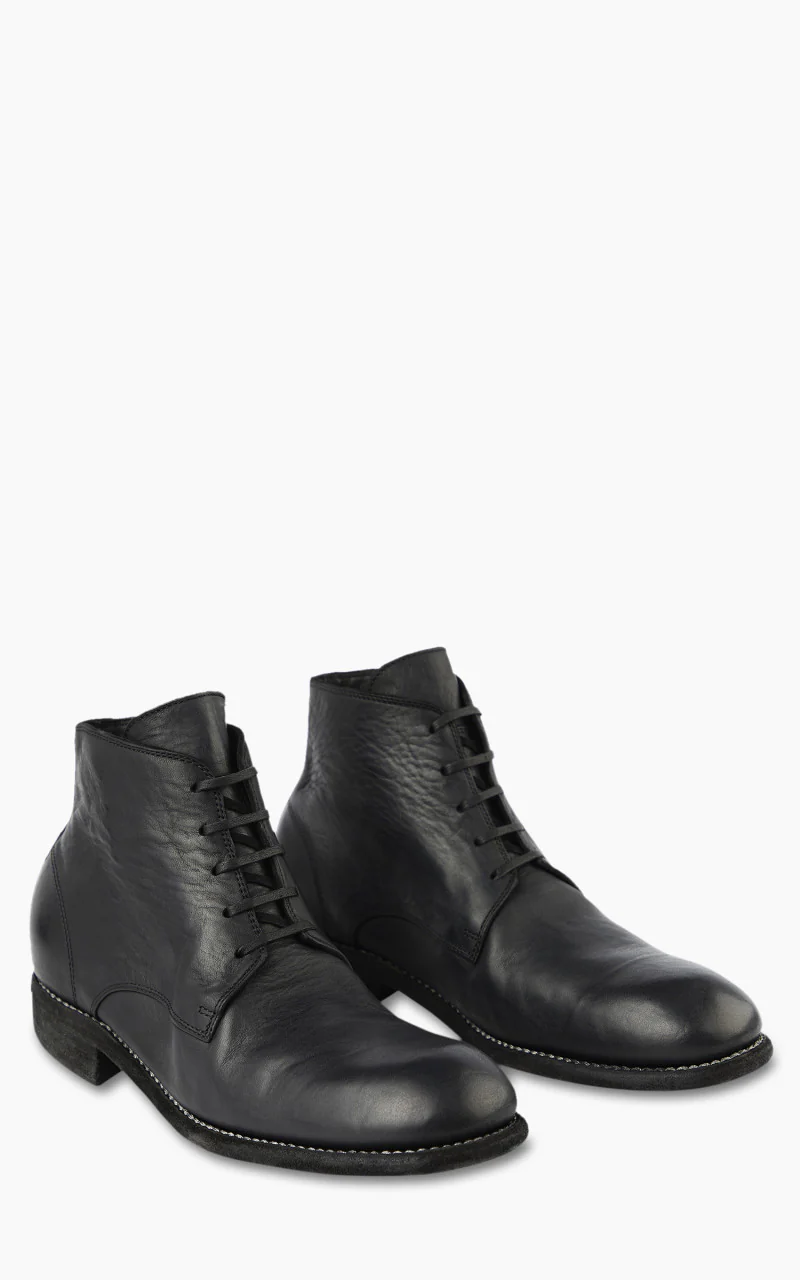 Guidi 993 Leather Laced Up Ankle Boot Black - Image 2