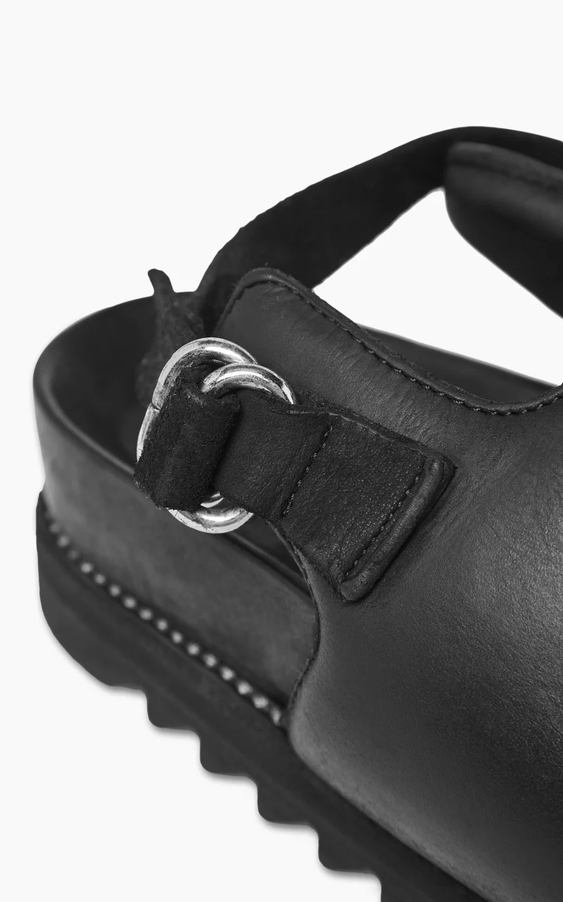 Guidi BRK04 Leather Padded Sling Back Sandal Black - Image 3