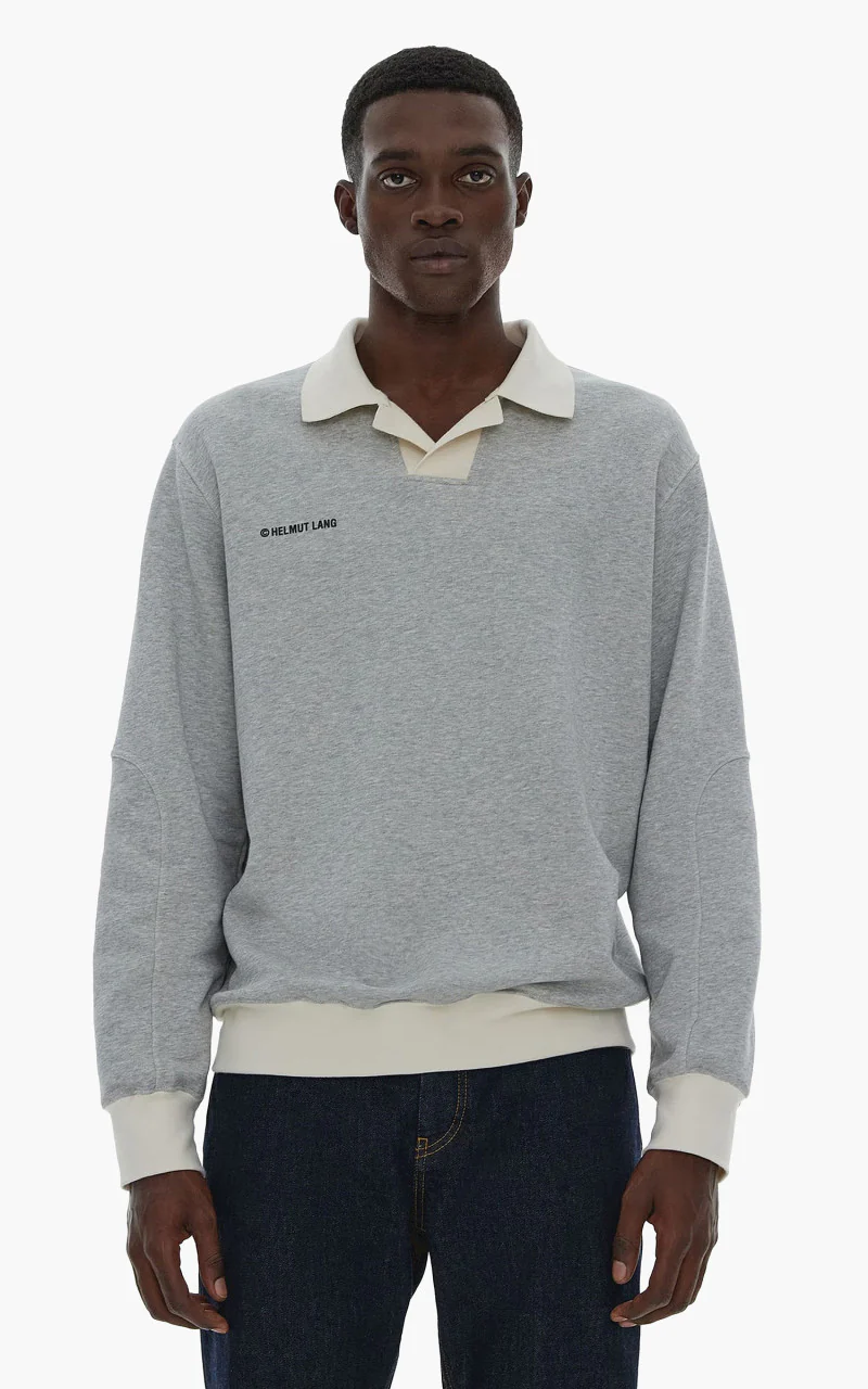 Helmut Lang Logo Rugby Shirt Vapor Heather - Image 3