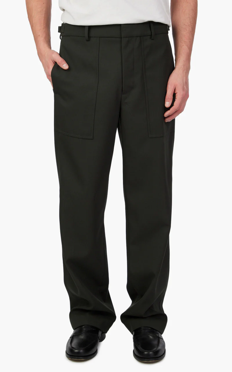 Helmut Lang Twill Trousers Burnt Olive - Image 3