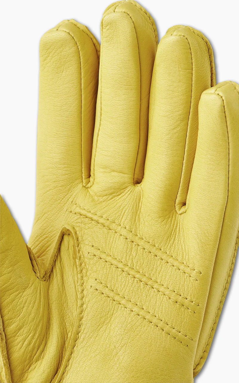 Hestra Deerskin Primaloft Rib Natural Yellow - Image 4