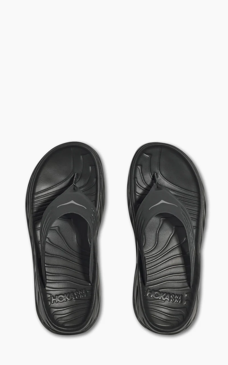 HOKA Ora Recovery Flip 2 Black/Dark Gull Gray - Image 2