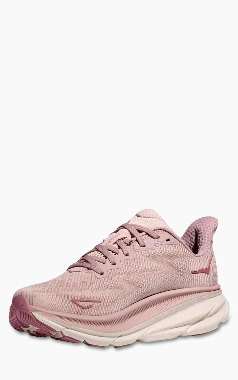 HOKA W Clifton 9 Pale Mauve/Peach Whip - Image 5