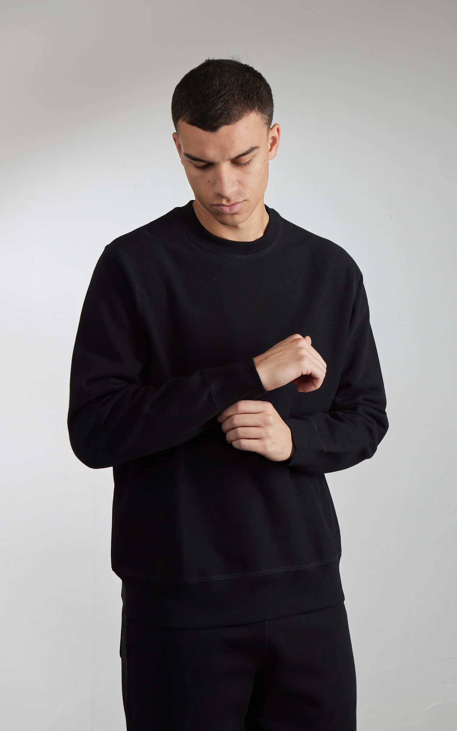House Of Blanks Heavyweight Crewneck Sweatshirt Black - Image 4