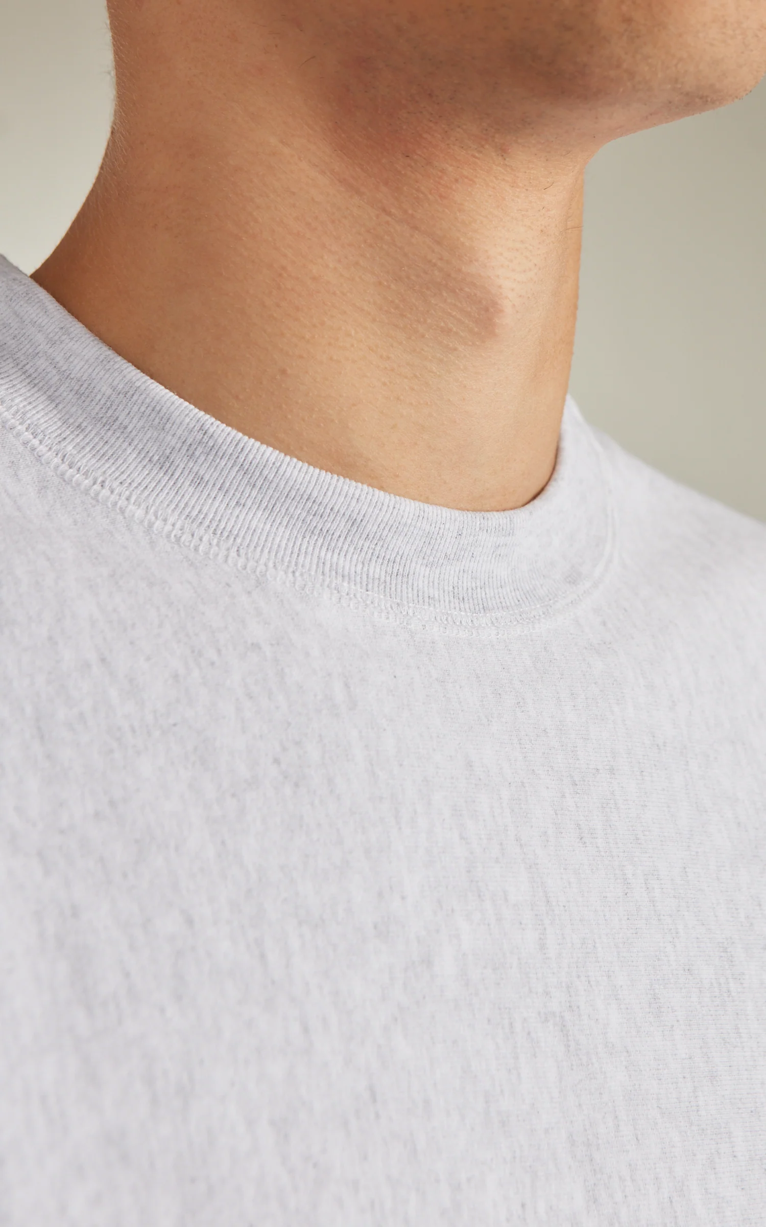 House Of Blanks Heavyweight Crewneck Sweatshirt Heather Ash - Image 5