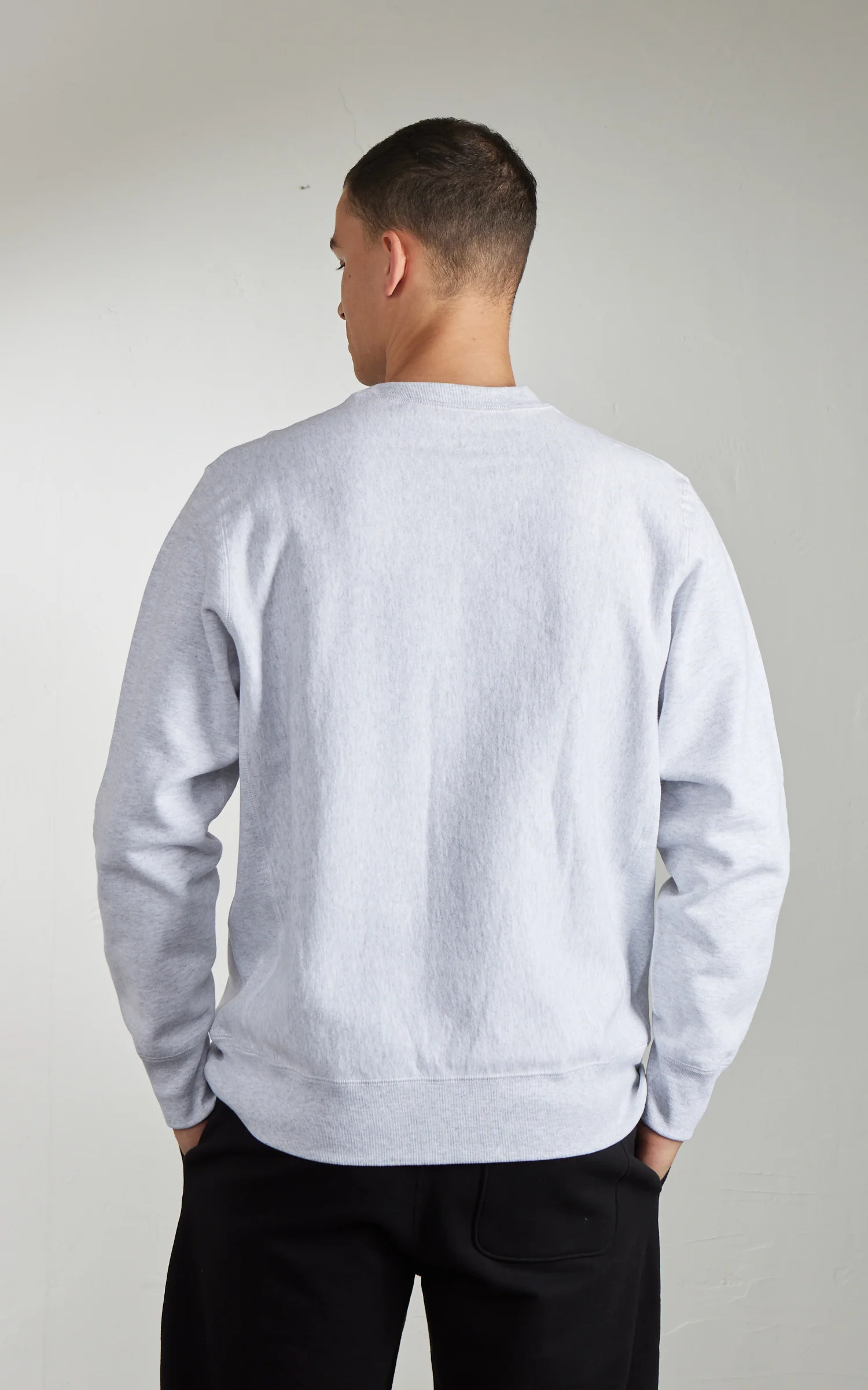 House Of Blanks Heavyweight Crewneck Sweatshirt Heather Ash - Image 6