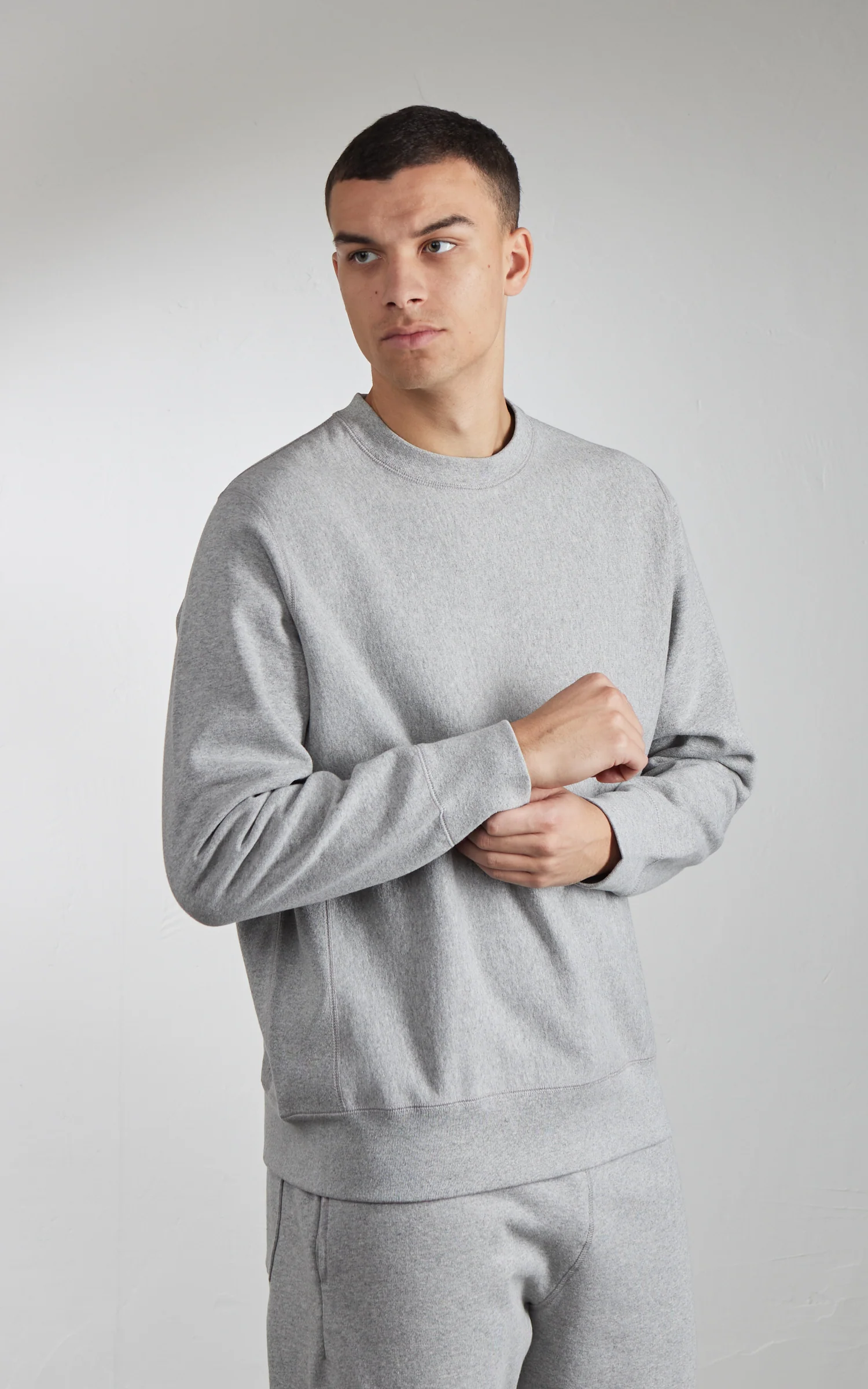 House Of Blanks Heavyweight Crewneck Sweatshirt Heather Grey - Image 4