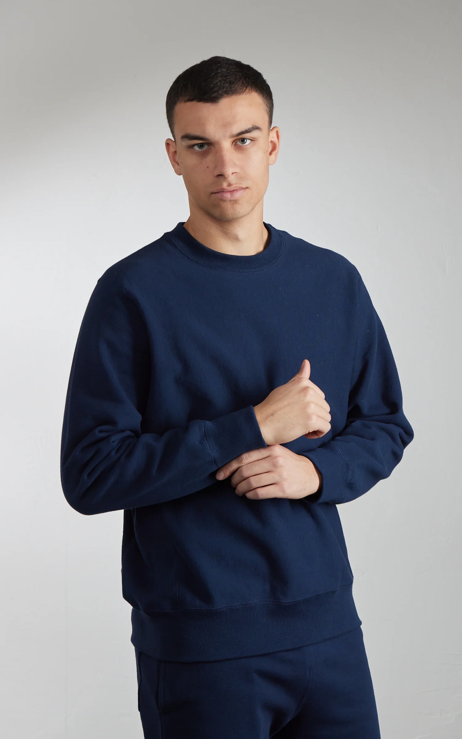 House Of Blanks Heavyweight Crewneck Sweatshirt Navy - Image 4