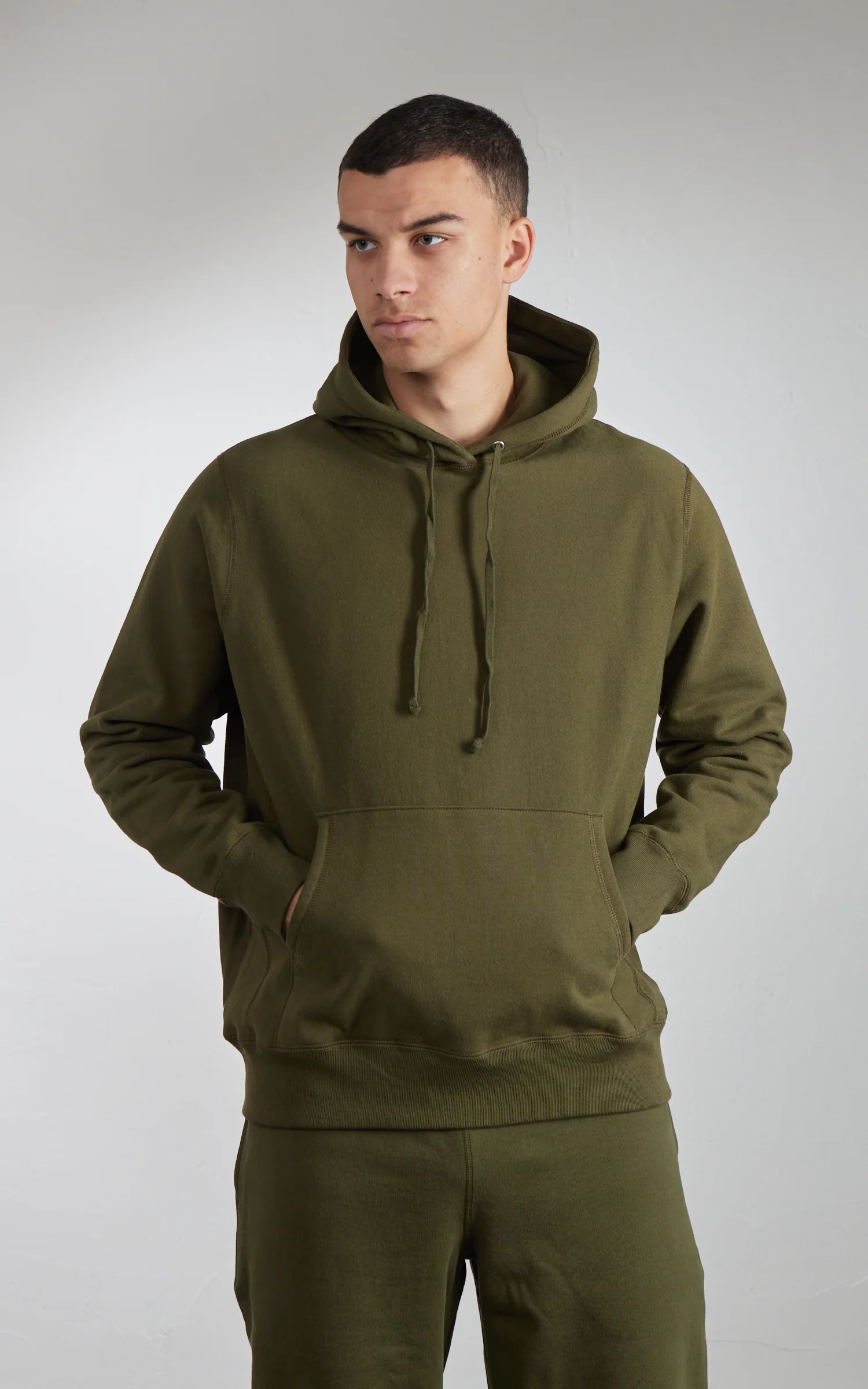 House Of Blanks Heavyweight Pullover Hoodie Olive Drab - Image 4