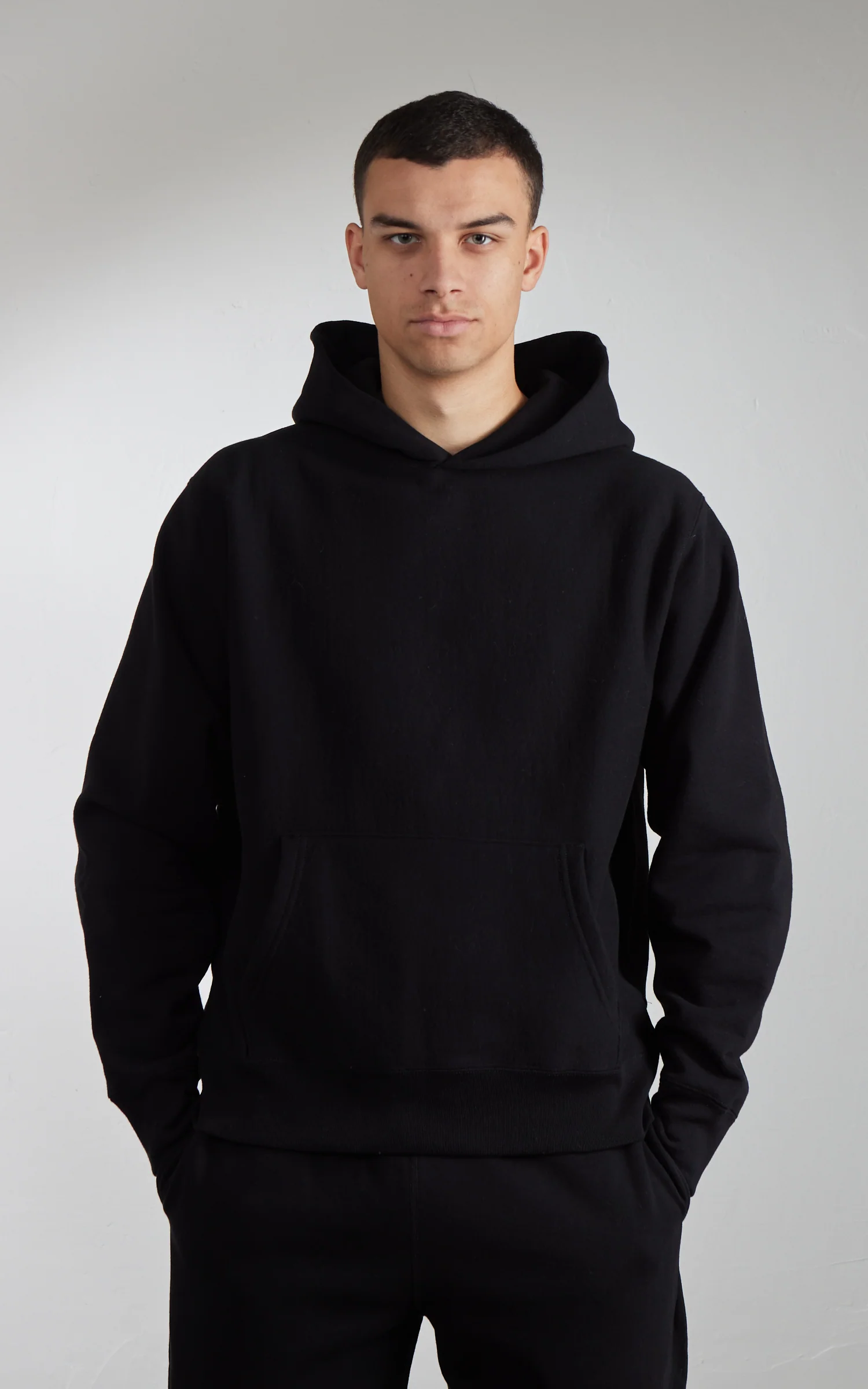 House Of Blanks Heavyweight Relaxed Fit Hooded Sweatshirt Black - Image 2