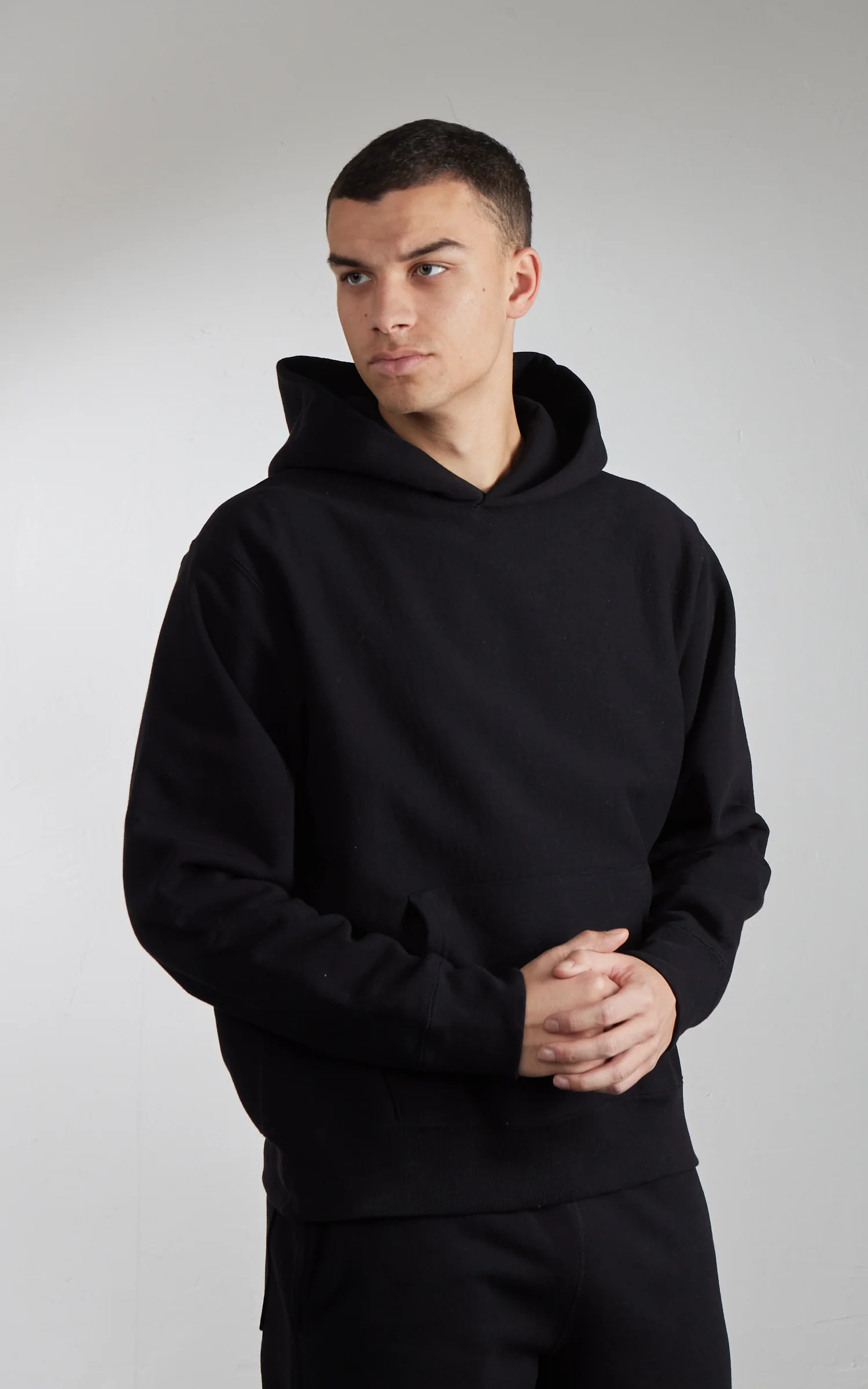 House Of Blanks Heavyweight Relaxed Fit Hooded Sweatshirt Black - Image 4