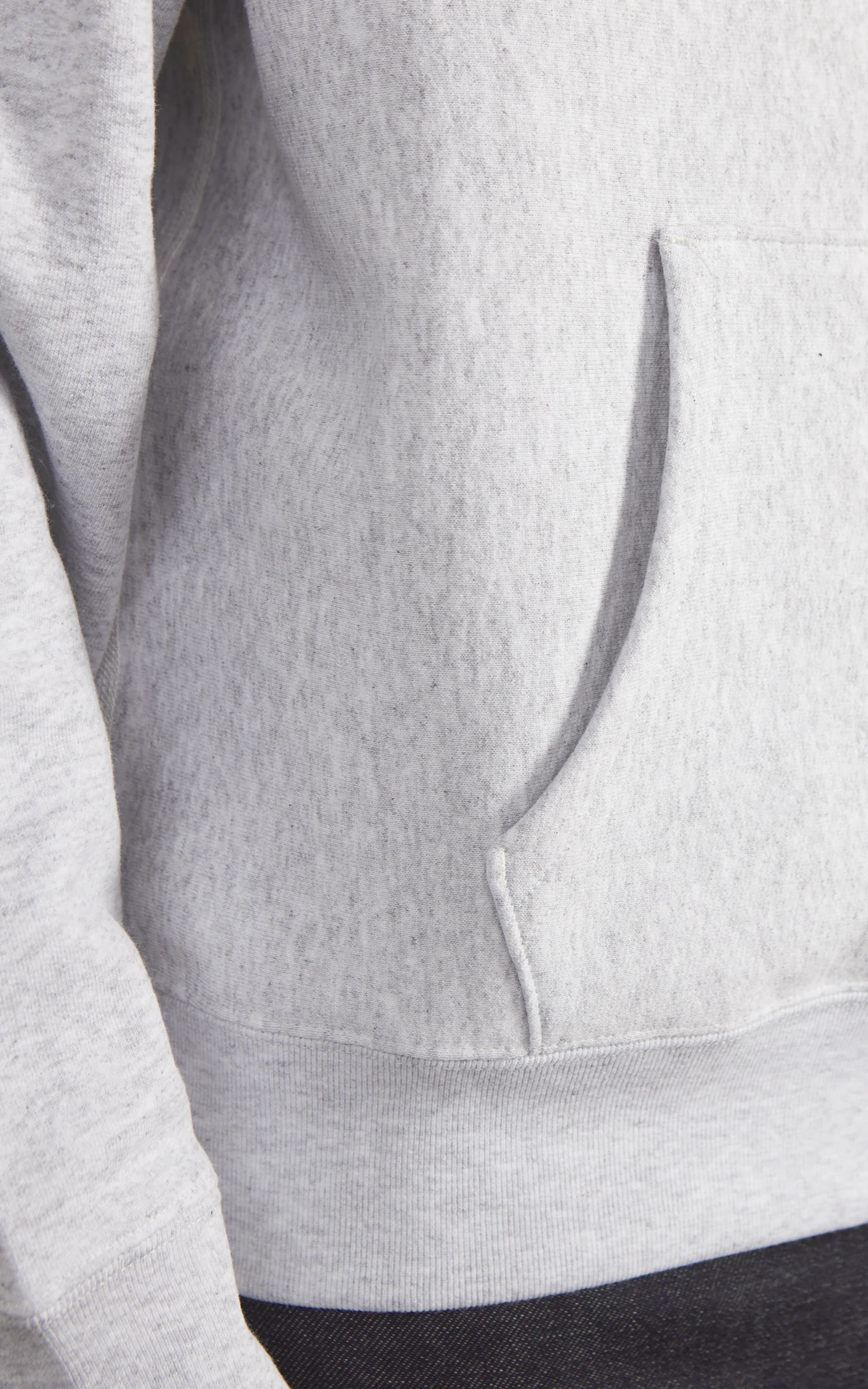House Of Blanks Heavyweight Relaxed Fit Hooded Sweatshirt Heather Ash - Image 4