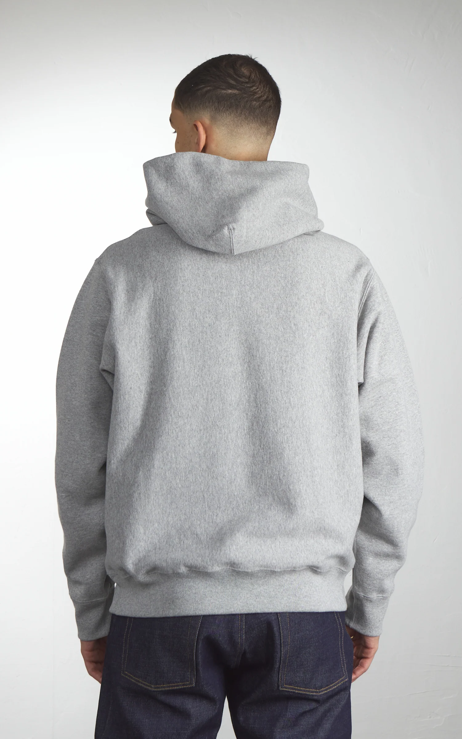 House Of Blanks Heavyweight Relaxed Fit Hooded Sweatshirt Heather Grey - Image 3