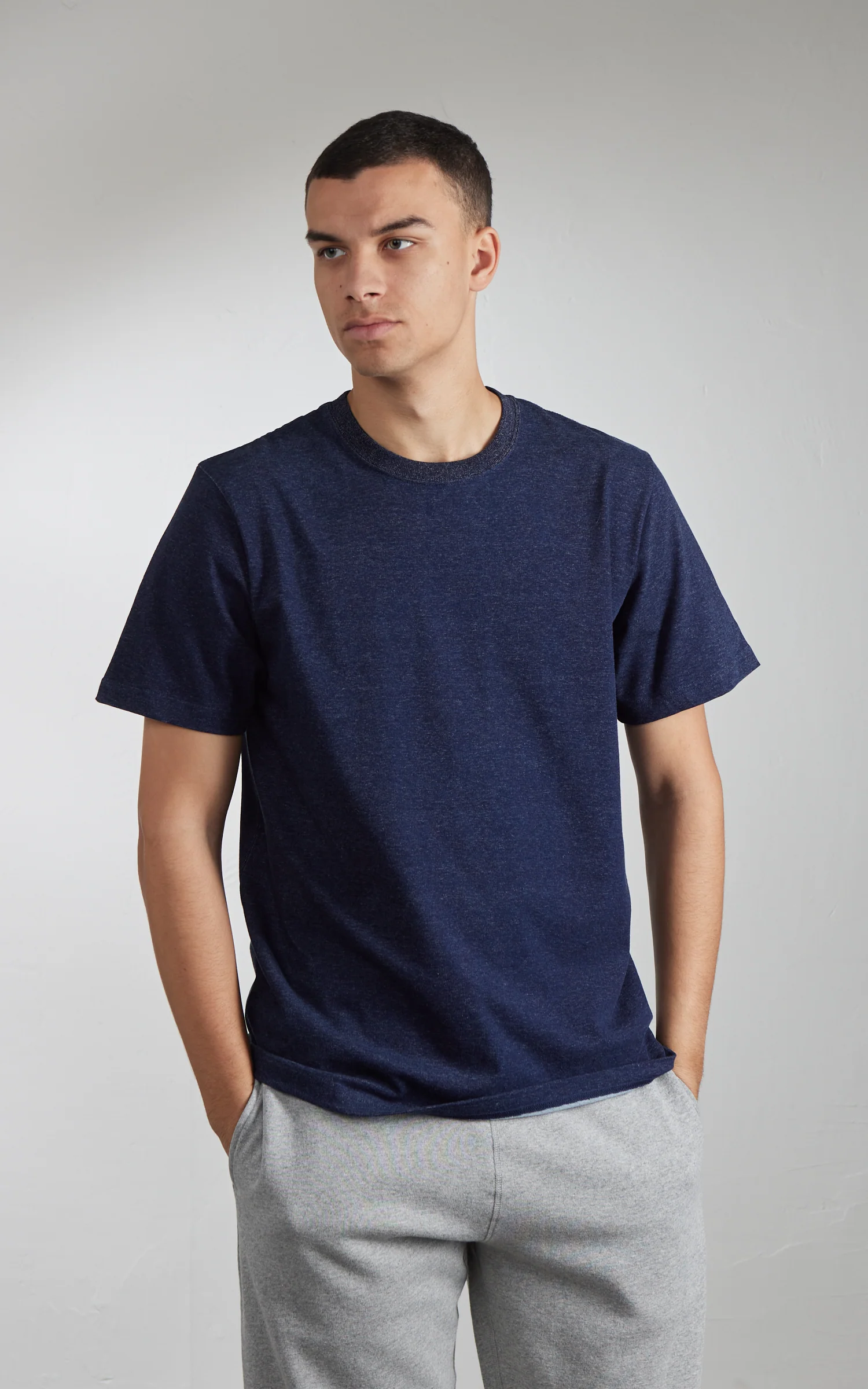 House Of Blanks Heavyweight T-Shirt Washed Indigo - Image 4