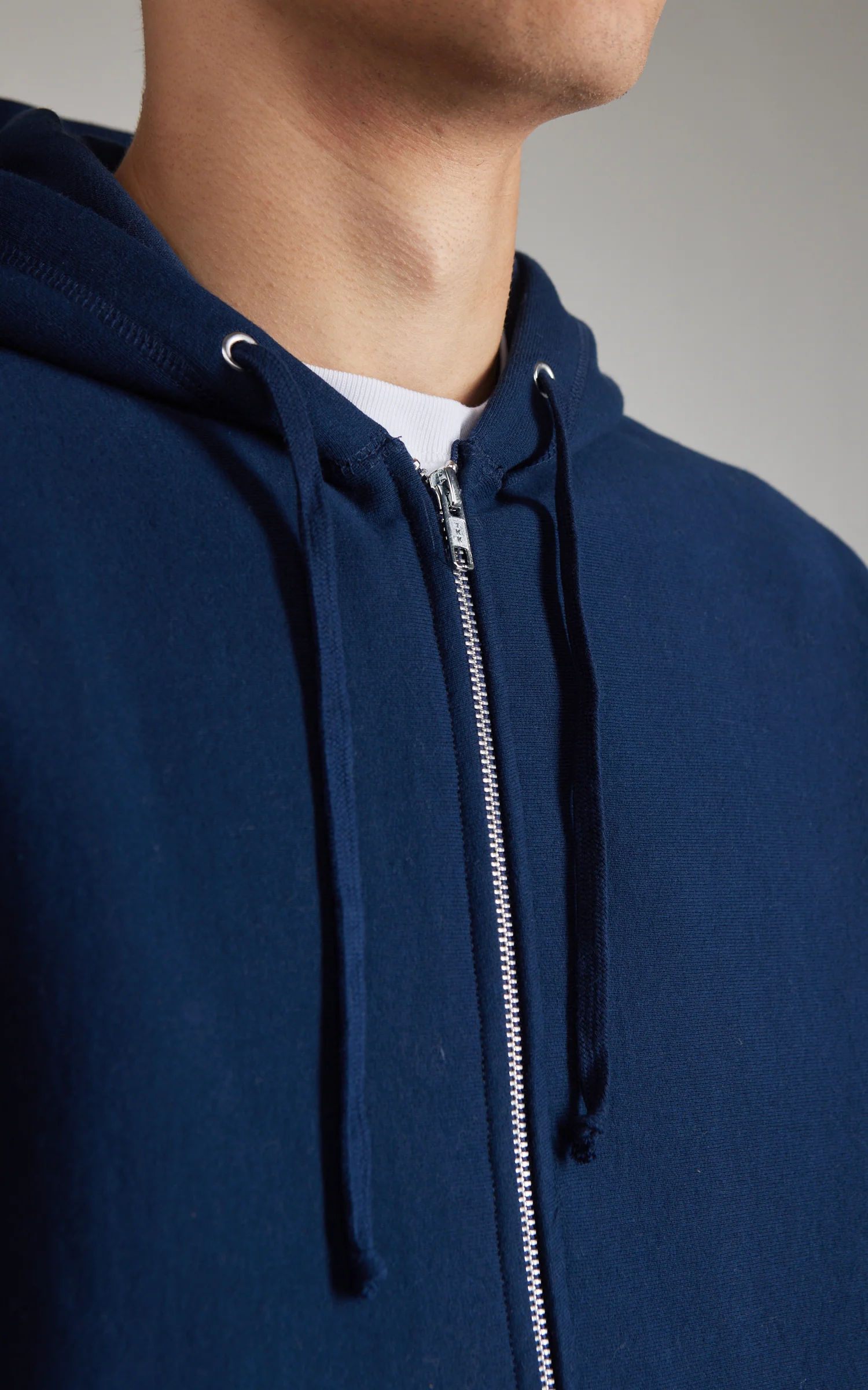 House Of Blanks Heavyweight Zip Hooded Sweatshirt Navy - Image 5