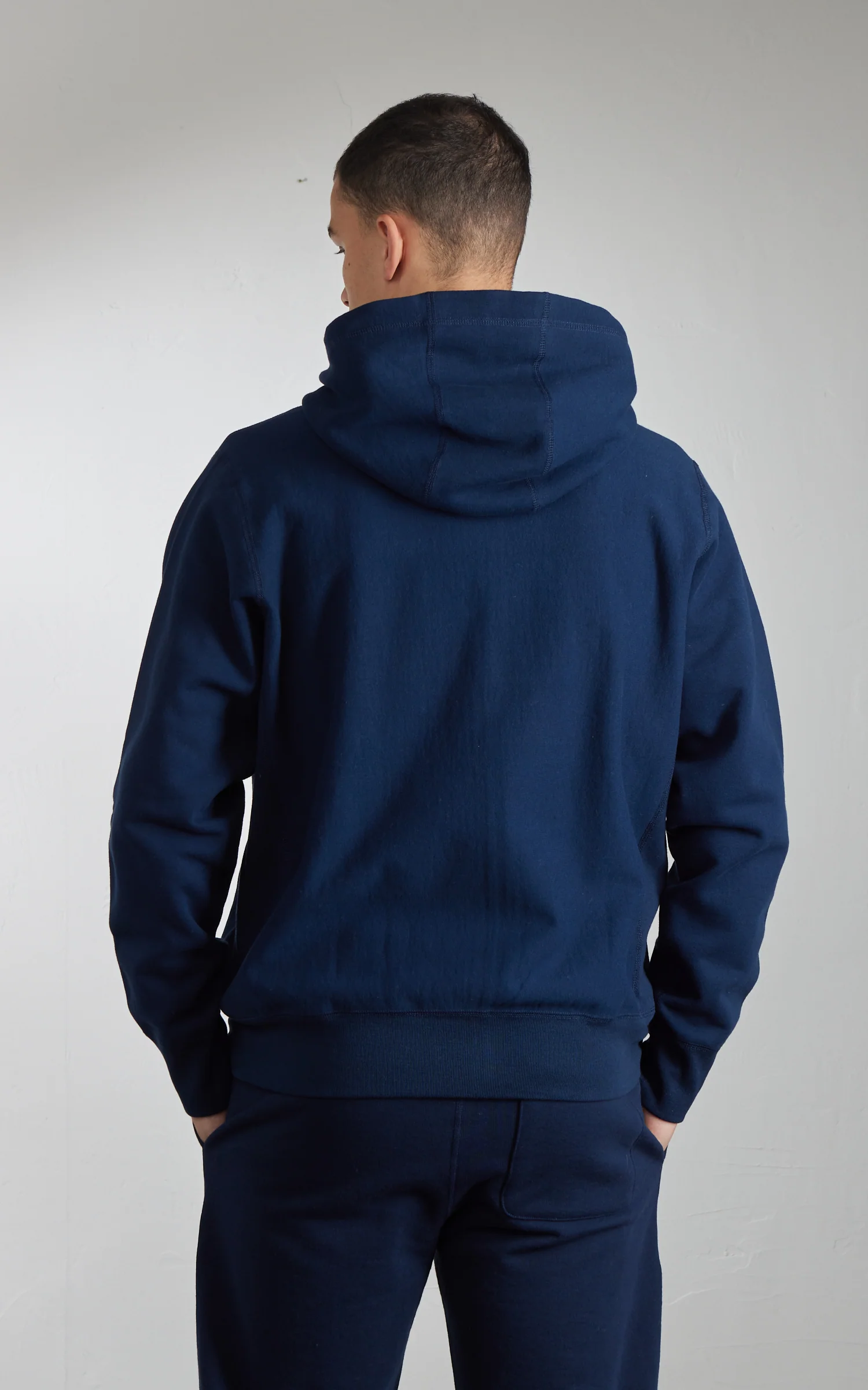 House Of Blanks Heavyweight Zip Hooded Sweatshirt Navy - Image 6