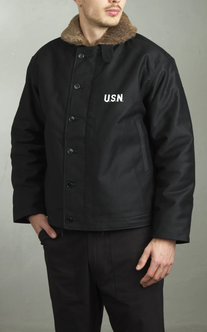 Houston 5N-1 Deck Jacket Heavy Pique Black - Image 2