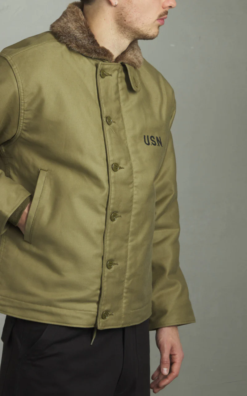 Houston 5N-1 Deck Jacket Heavy Pique Tan - Image 3