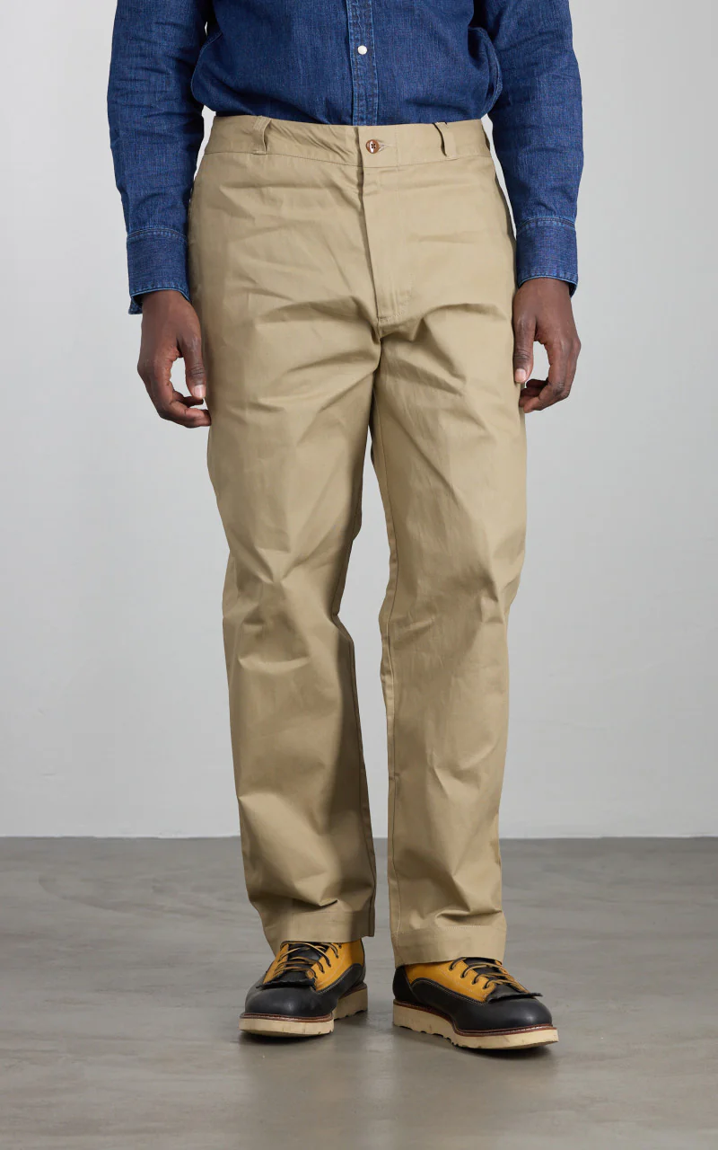 60s Army Chino Pants Khaki - Image 2