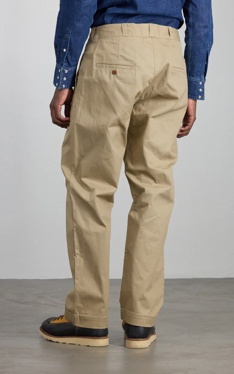 60s Army Chino Pants Khaki - Image 3
