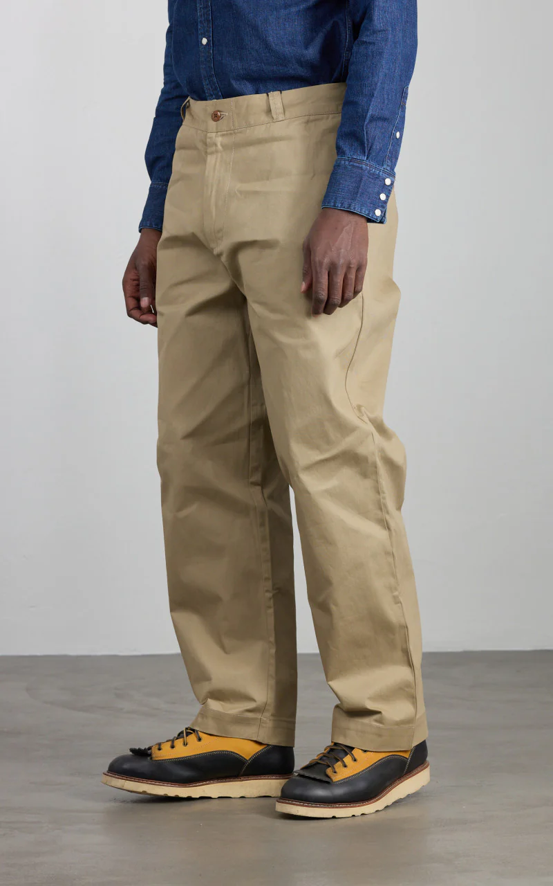 60s Army Chino Pants Khaki - Image 4