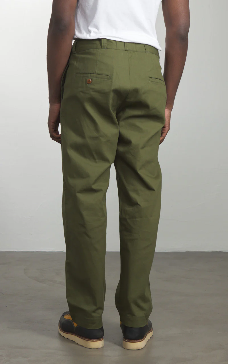 60s Army Chino Pants Olive Drab - Image 3