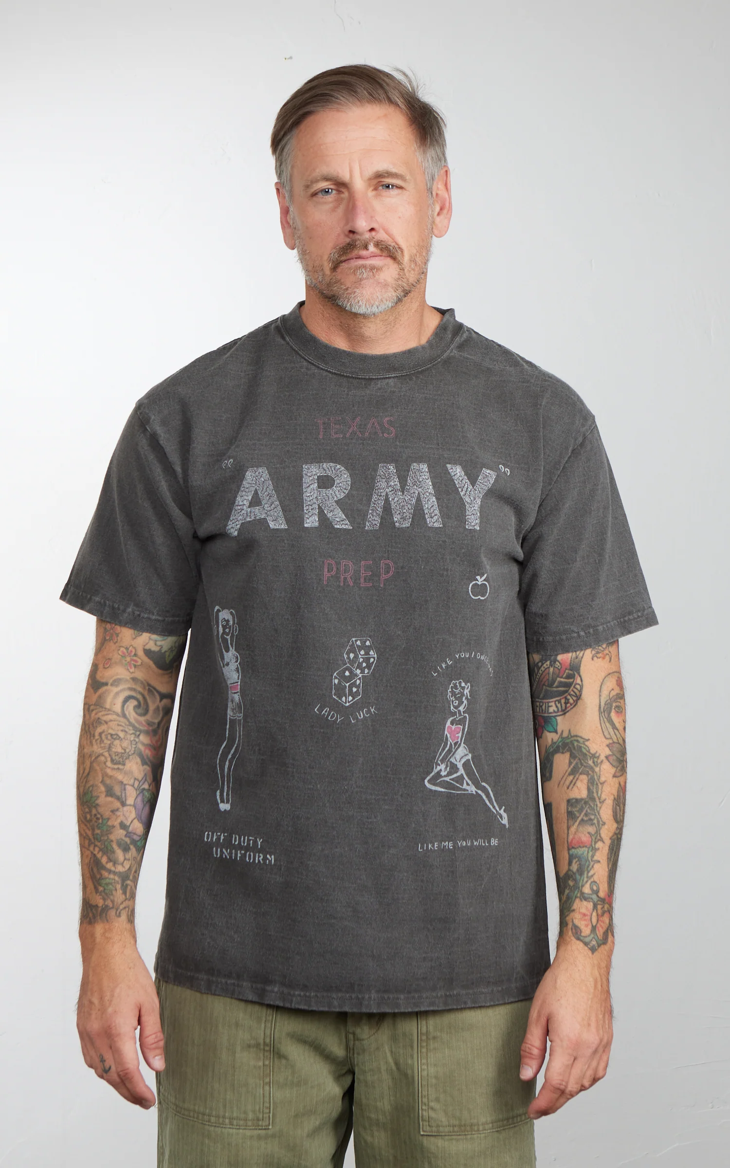 Houston (Army) Pigment Print T-Shirt Black - Image 2