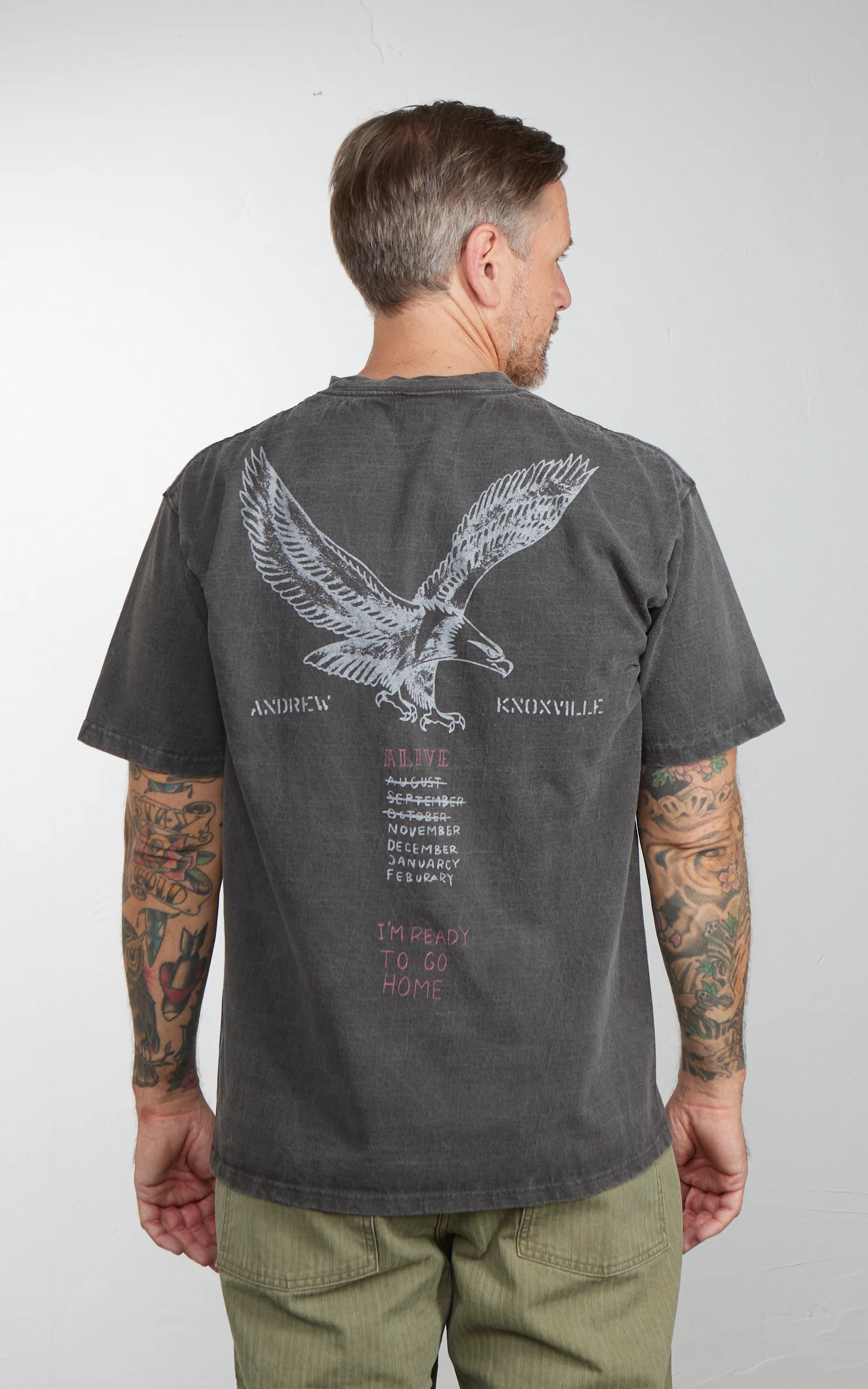 Houston (Army) Pigment Print T-Shirt Black - Image 4