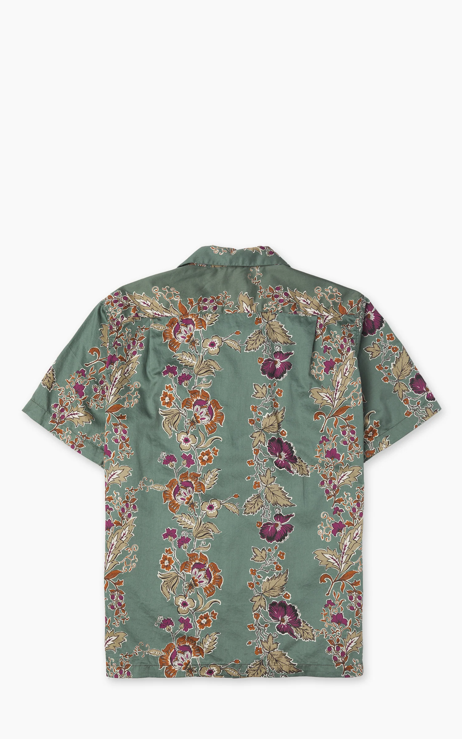 Houston (Botanical) Cotton Aloha Shirt Green - Image 3