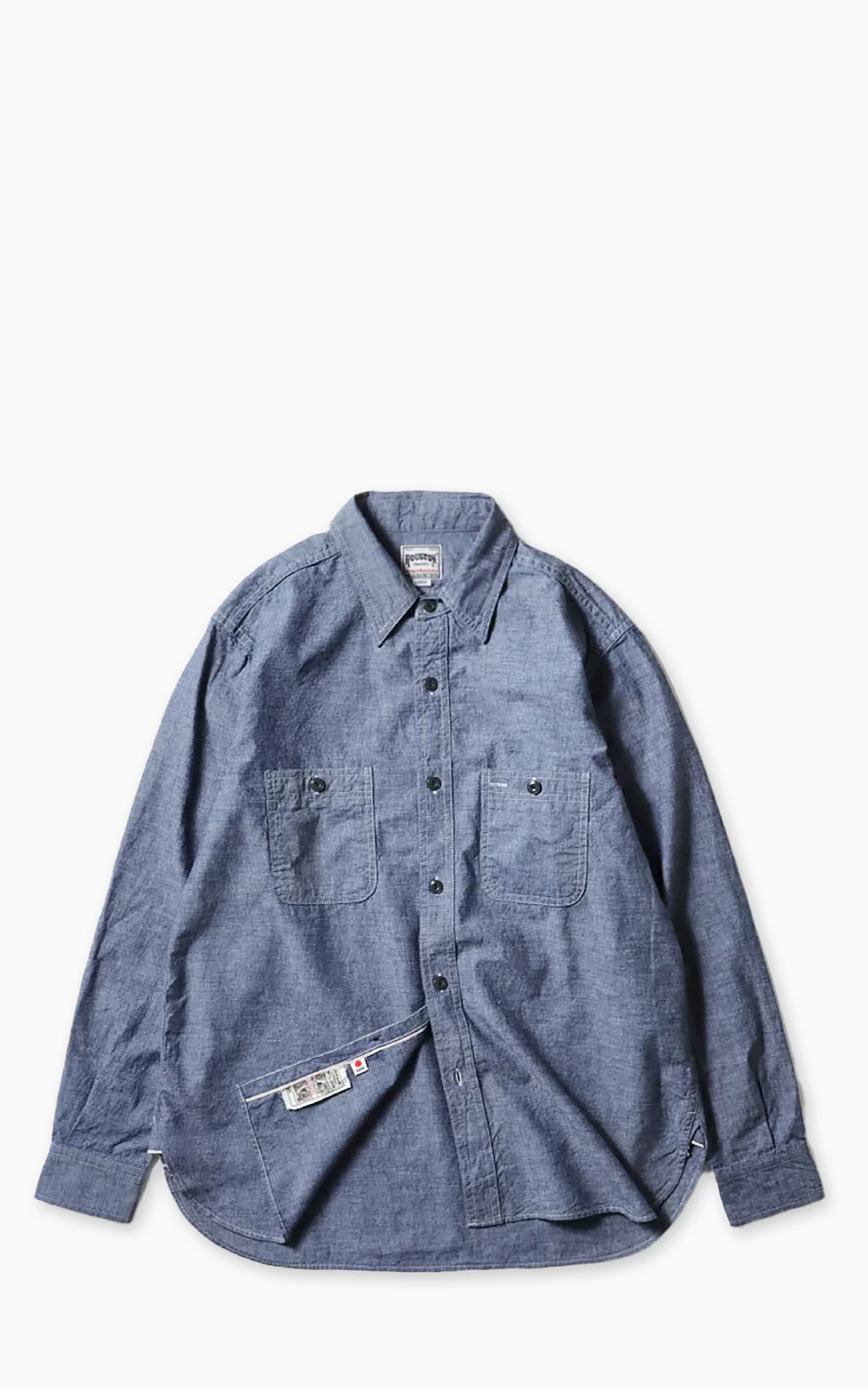 Houston Chambray Shirt Selvedge One Wash Indigo - Image 3