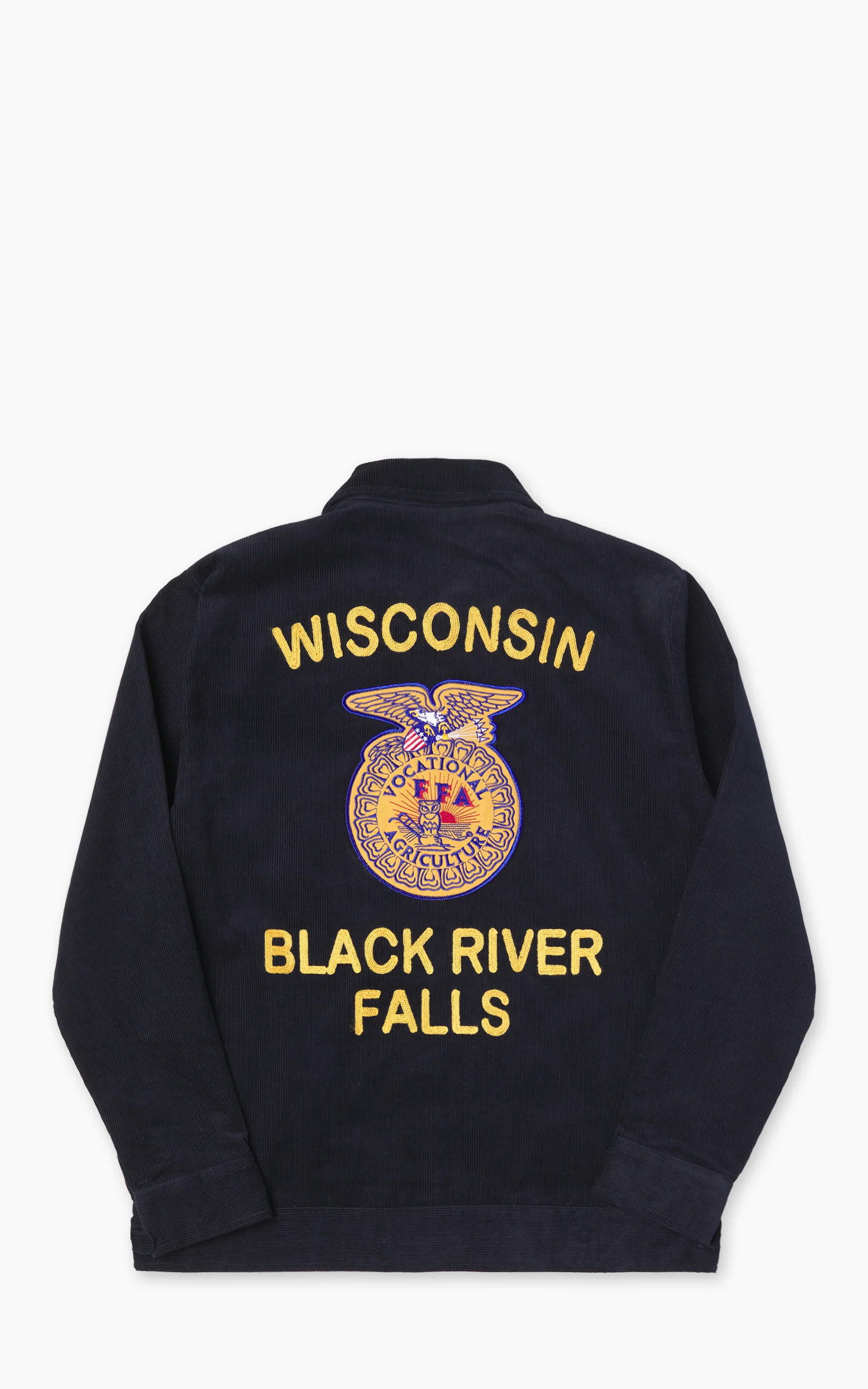 Houston Corduroy Embroidery FFA Jacket Navy - Image 3