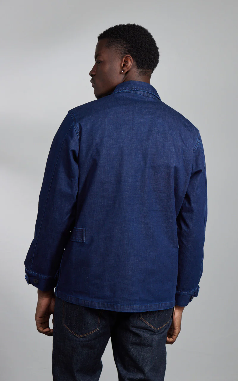 Denim Fatigue Jacket Indigo One Wash - Image 3