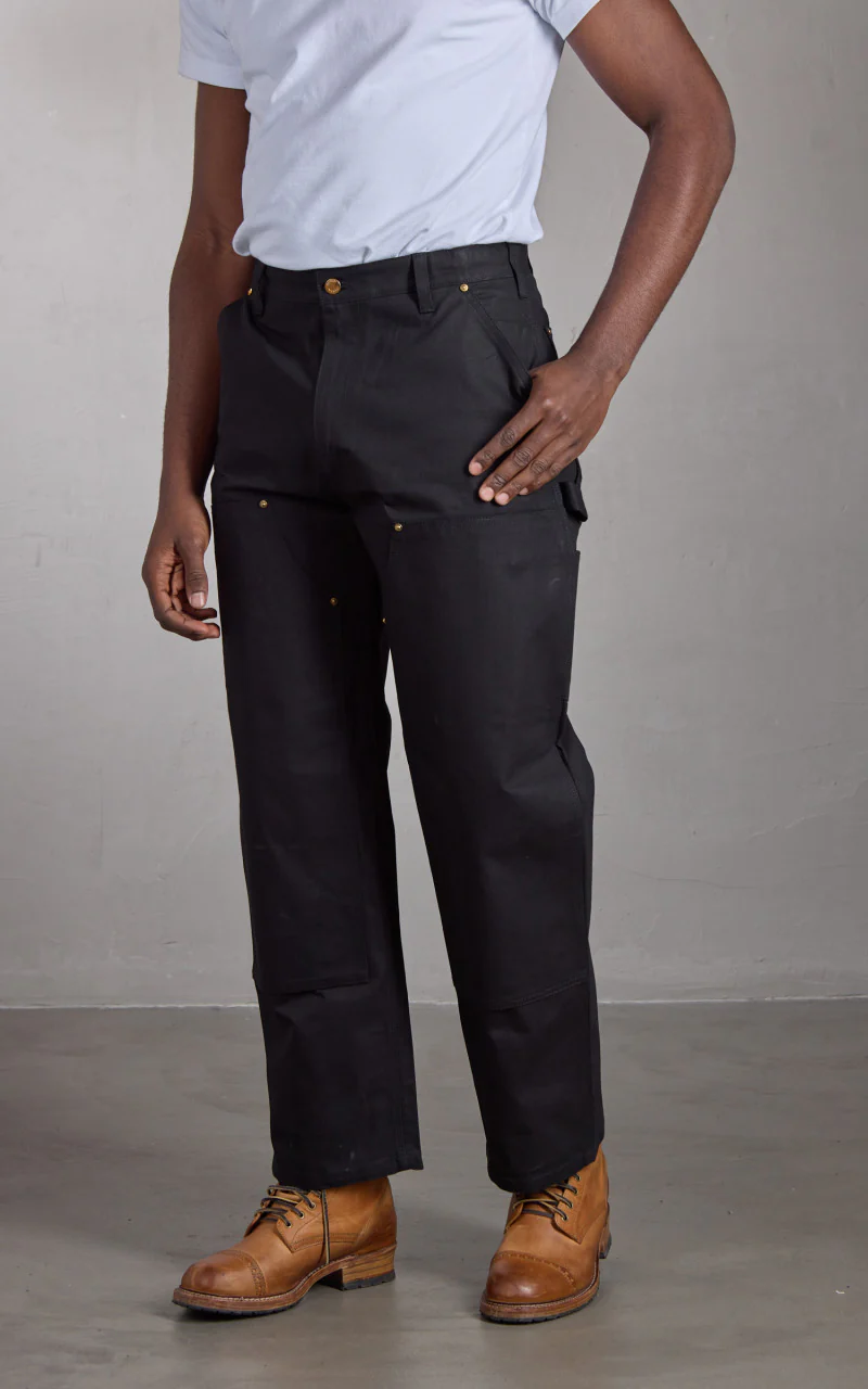 Houston Double Knee Painter Pants Duck Canvas Black - Image 2