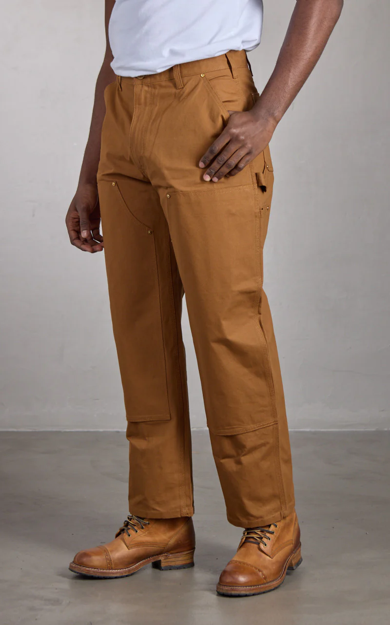 Houston Double Knee Painter Pants Duck Canvas Brown - Image 4