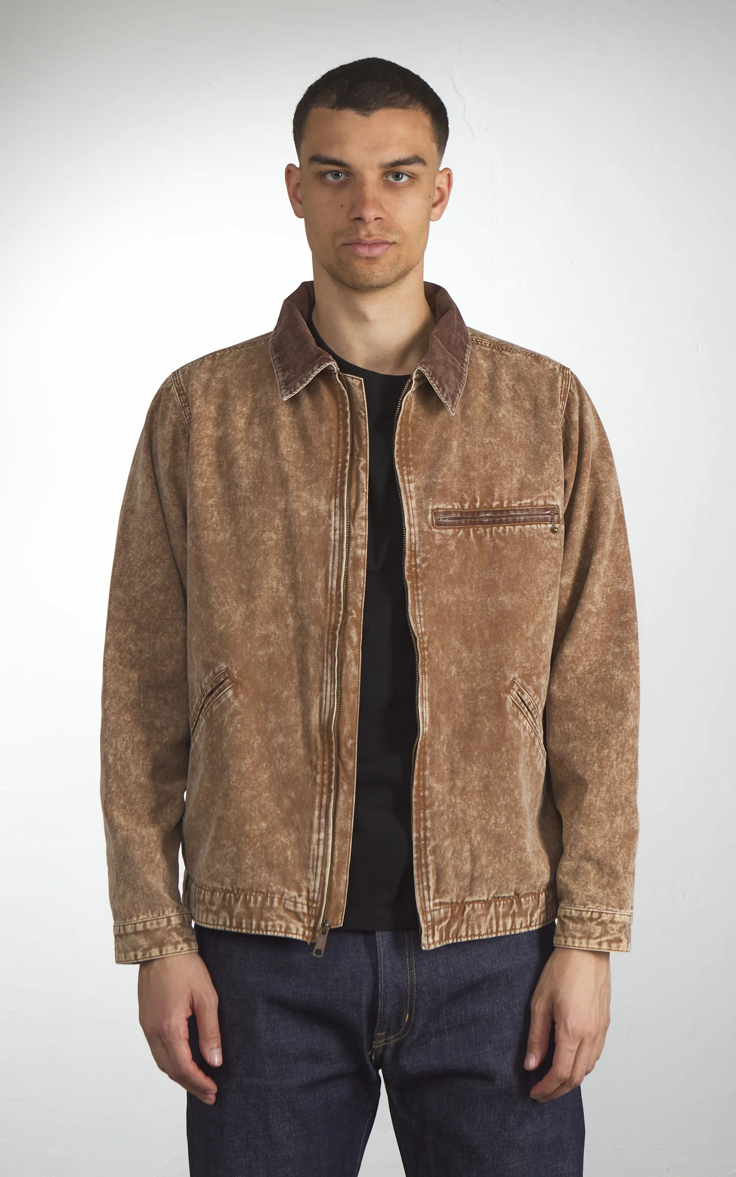 Houston Fade Work Jacket Brown - Image 4
