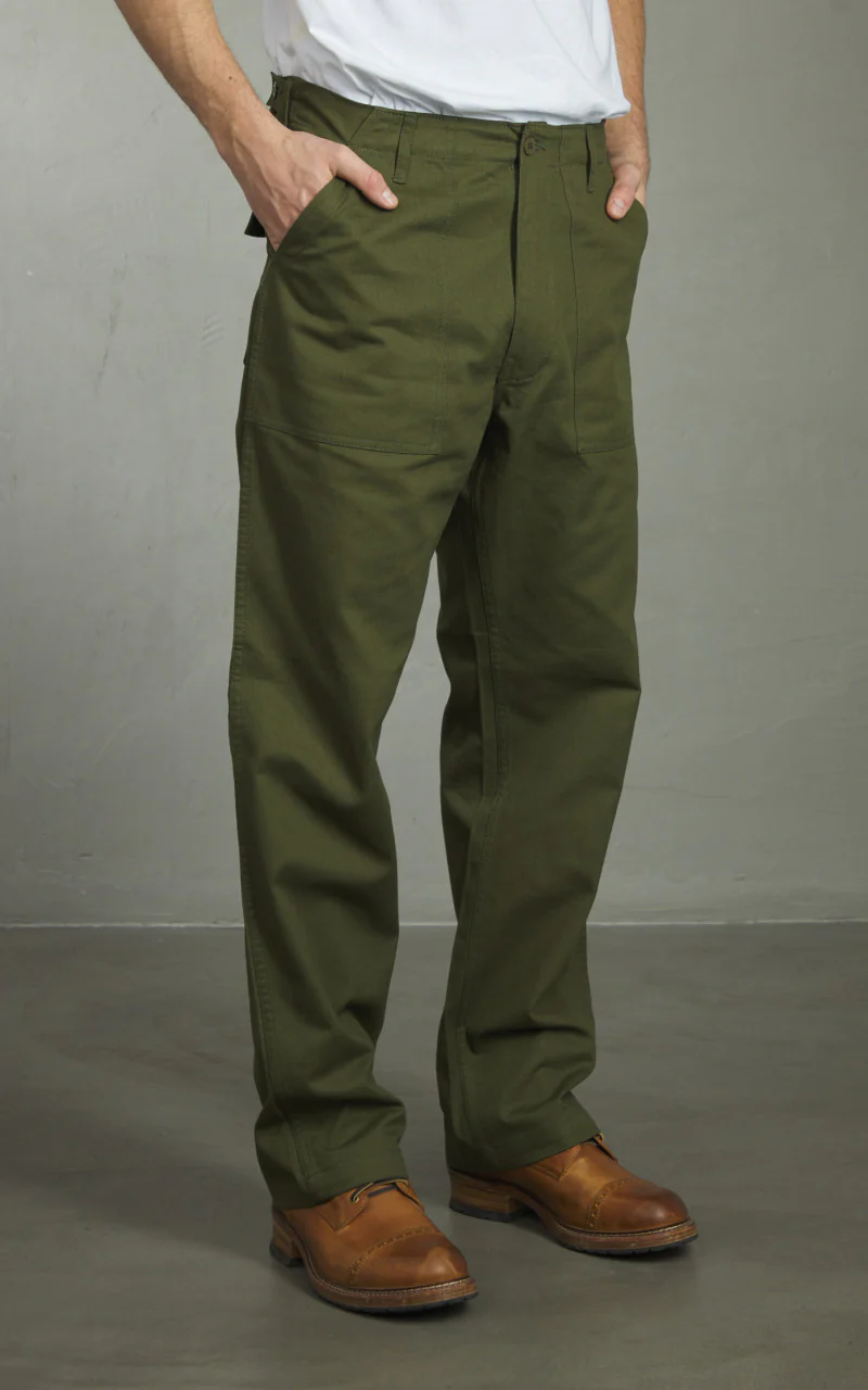 Houston Fatigue Pants Cotton Twill Olive Drab - Image 2