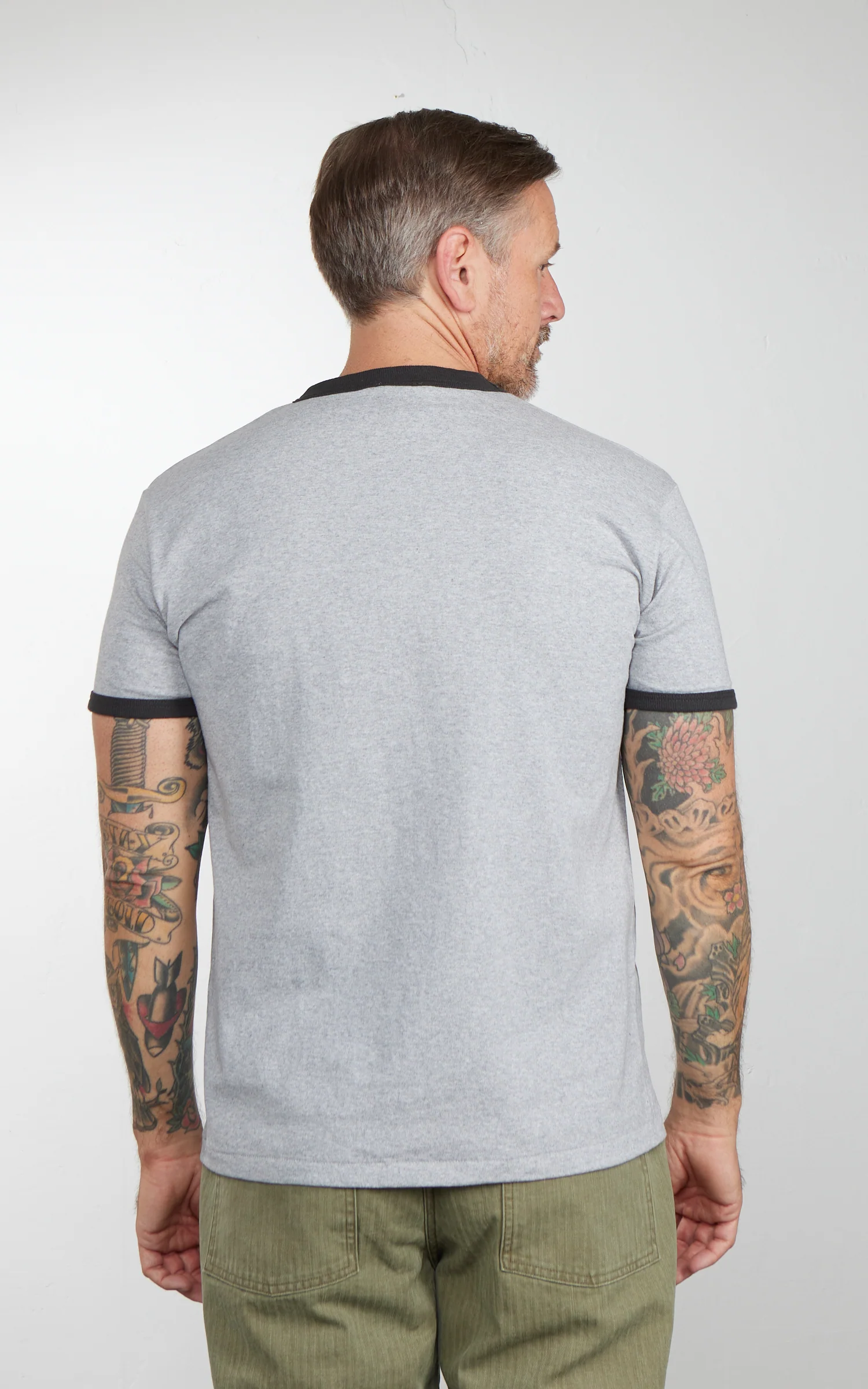 Houston (FFA) Printed Ringer T-Shirt Grey/Black - Image 5