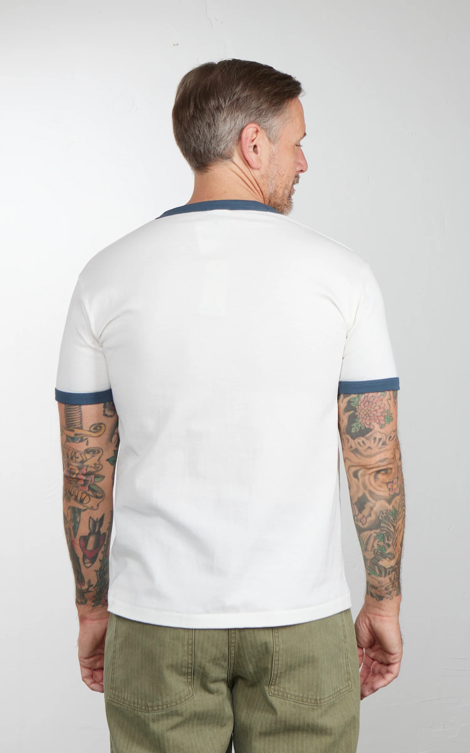Houston (FFA) Printed Ringer T-Shirt White/Navy - Image 5