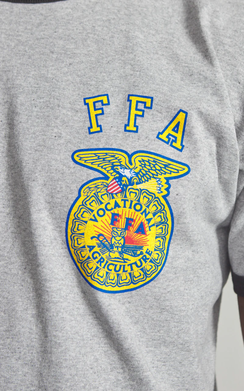 Houston FFA Ringer T-Shirt Grey/Black - Image 4