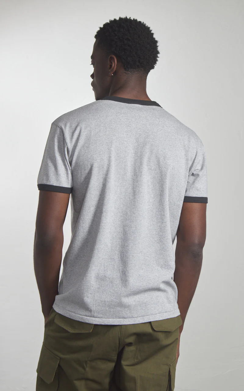 Houston FFA Ringer T-Shirt Grey/Black - Image 5