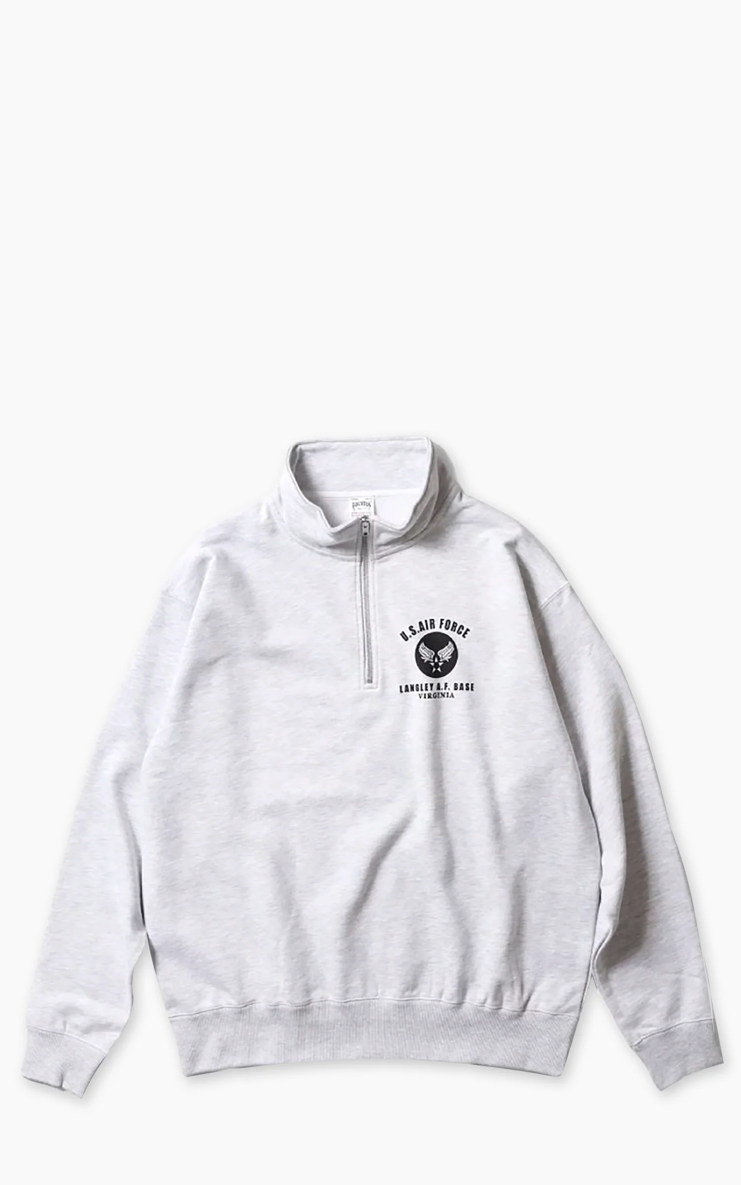 Houston Half Zip Sweatshirt US Air Force Grey - Image 7