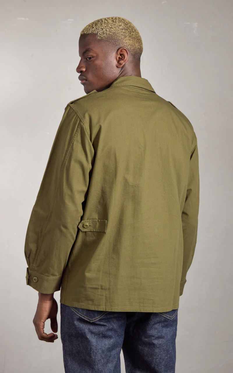 Houston Jungle Fatigue Jacket Cotton Poplin Olive Drab - Image 5