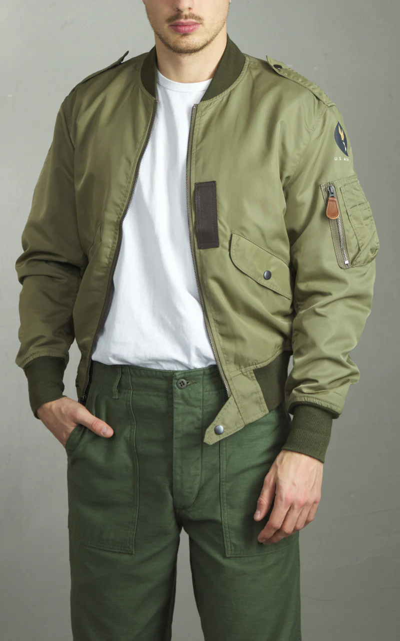 Houston L-2 Flight Jacket Olive Drab - Image 2