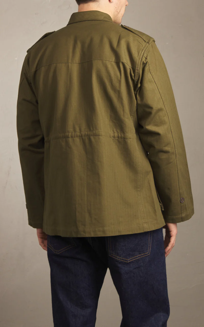 Houston M-47 French Army Jacket Olive Drab - Image 3