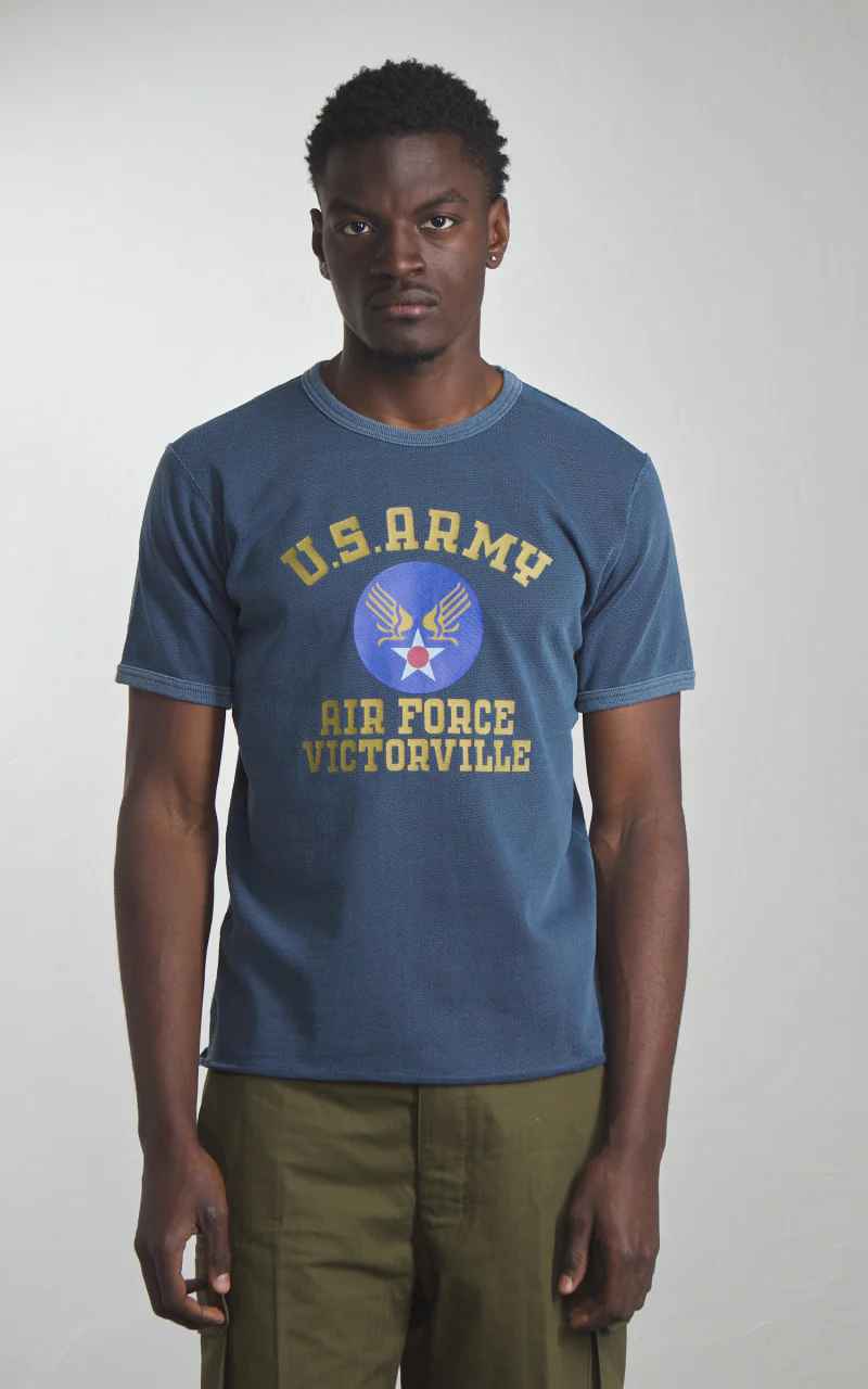 Houston Mesh Cotton (U.S. Army Air Force) Print T-Shirt Navy - Image 2