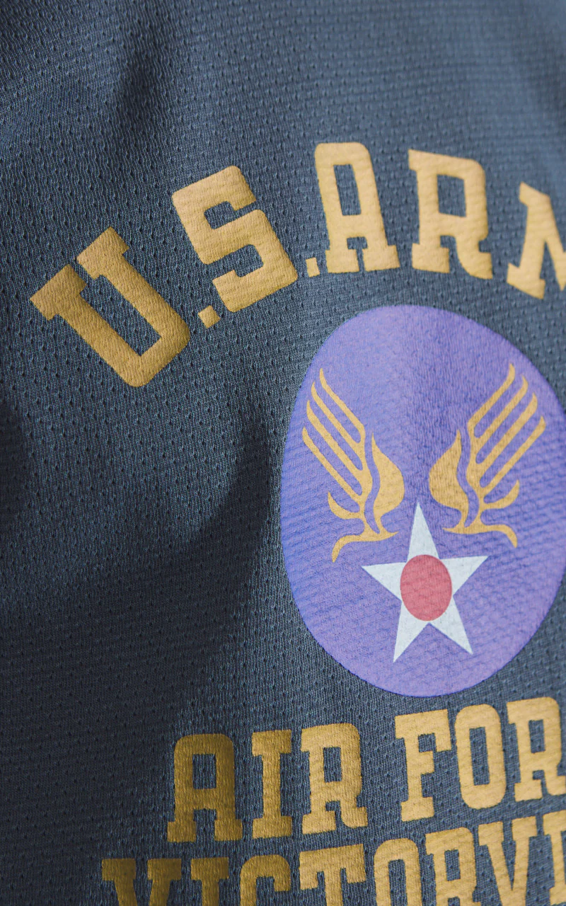 Houston Mesh Cotton (U.S. Army Air Force) Print T-Shirt Navy - Image 4